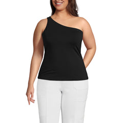 Women's Plus Size Slender One Shoulder Top