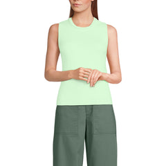 Women's Cotton Viscose Braided Neck Tank Sweater