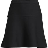 Women's Petite Fine Gauge Cotton Sweater Above the Knee Circle Skirt