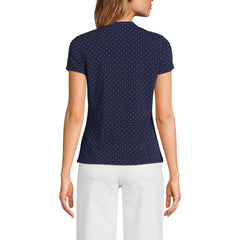 Women's Lightweight Jersey Button Pintuck Top