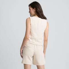 Women's Crepe Button Front Vest