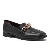 Women's Chain Leather Loafers
