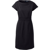School Uniform Women's Washable Wool Piped Sheath Dress