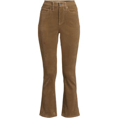 Women's Petite High Rise Corduroy Kick Crop Pants