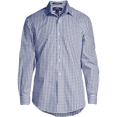 School Uniform Men's Big Long Sleeve Straight Collar Patterned Broadcloth Shirt