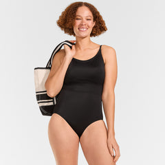 Women's DD-Cup Tugless Thin Strap One Piece Swimsuit