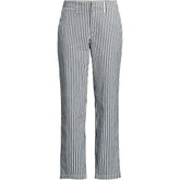 Women's Plus Size Mid Rise Classic Straight Leg Oxford Stripe Ankle Pants