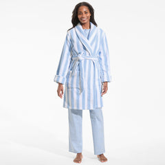 Women's Petite Soft Terry Long Sleeve Knee Length Robe
