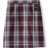Girls Slim Plaid A-line Skirt Below The Knee