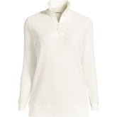 Women's Plus Size Long Sleeve Waffle Quarter Zip Pullover