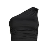 Women's DDD-Cup Ruched One Shoulder Midkini Top 16.75"