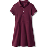 Girls Short Sleeve Interlock Polo Dress