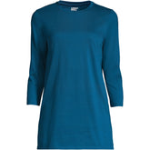 Women's Petite 3/4 Sleeve Cotton Supima Tunic
