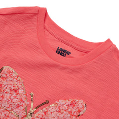 Girls Short Sleeve Ruffle Tee