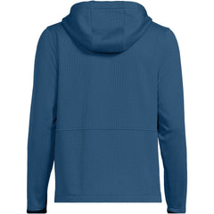Unisex Big Grid Tech Hooded Zip Front Jacket