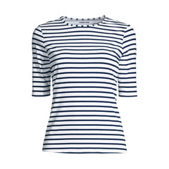 Women's Petite SunShade UPF 50 Elbow Sleeve Rash Guard Swim Tee