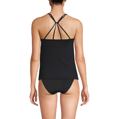Women's D-Cup Tugless QuickDry Adjustable Strappy Back Tankini Top