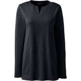 Women's Cotton Polyester Long Sleeve Tunic with Pockets