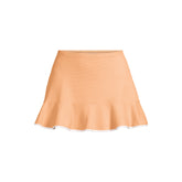 Women's Pique Ruffle Hem Mini Swim Skirt
