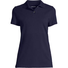School Uniform Women's Short Sleeve Basic Mesh Polo Shirt