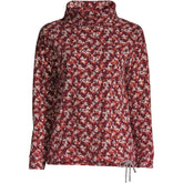 Women's Plus Size Long Sleeve Waffle Funnel Neck Top