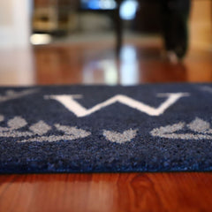 Matterly Monogrammed Laurel Wreath Doormat