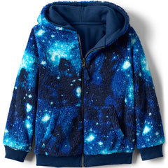 Kids Reversible Sherpa Fleece Hoodie