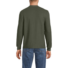 Men's Long Sleeve Honeycomb Pique Henley