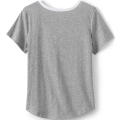 Girls Plus Short Sleeve Curved Hem Graphic Tee Shirt