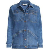Women's Plus Size Oversized Denim Trucker Jacket