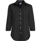 School Uniform Women's Petite Three Quarter Sleeve Broadcloth Easy Shirt