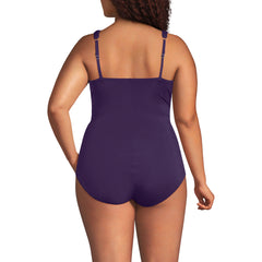 Women's Plus Size DDD-Cup New SlenderSuit Grecian Adjustable Low Leg One Piece
