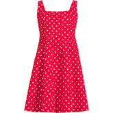 Women's Plus Size Princess Seam Poplin Above the Knee Dress