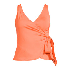 Women's Plus Size Side Tie Tankini Top