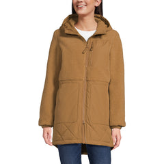 Women's Tall Sherpa Fleece Quilted Mixed Media Parka
