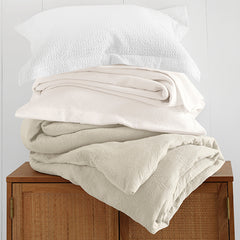 Basketweave Cotton Matelasse Coverlet