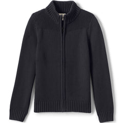 School Uniform Boys Cotton Modal Zip Front Cardigan Sweater