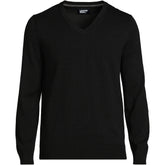 Men's Big Fine Gauge Cotton V Neck Sweater