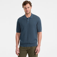 Men's Short Sleeve Fine Gauge Sweater Polo