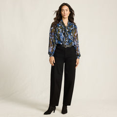 Women's Denim High Rise Barrel Leg Ankle Jeans
