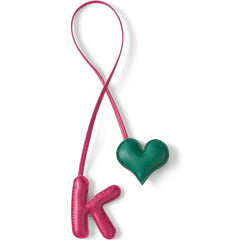 Letter K Faux Leather Bag Charm