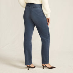Women's Petite Corduroy High Rise Rail Straight Leg Pants