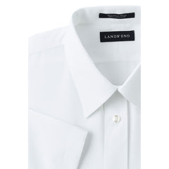 Men's Short Sleeve Straight Collar Broadcloth Shirt