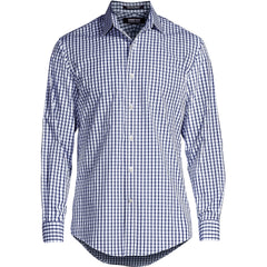School Uniform Men's Long Sleeve Straight Collar Patterned Broadcloth Shirt
