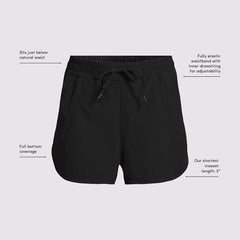 Women's 3" Packable Cover-up Swim Shorts