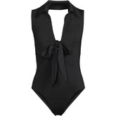 Women's Polo High Leg One Piece Swimsuit