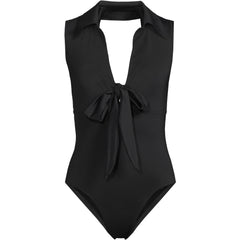 Women's Polo High Leg One Piece Swimsuit