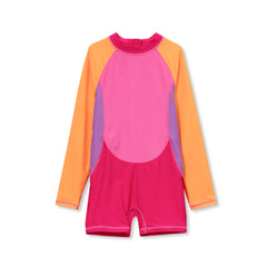 Girls Chlorine Resistant Long Sleeve Surf Bodysuit