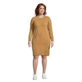 Women's Plus Size Lounge Crew Neck Dress Slounge