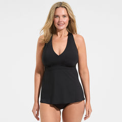 Women's Plus Size V-Neck Racerback Flutter Tankini